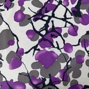 Blue Berry Print On Dutchess Satin S23-DSPS10