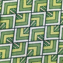 Green Geometrical Box Print On Korean Satin SS2N KSPB68