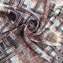 Red Abstract Art Print On Twill Satin (PA15C#2) TSPS55