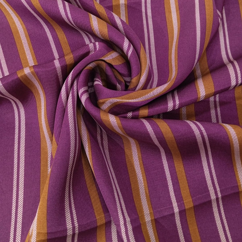Multicolor Stripes Print On Twill Satin (SS24) TSPS09