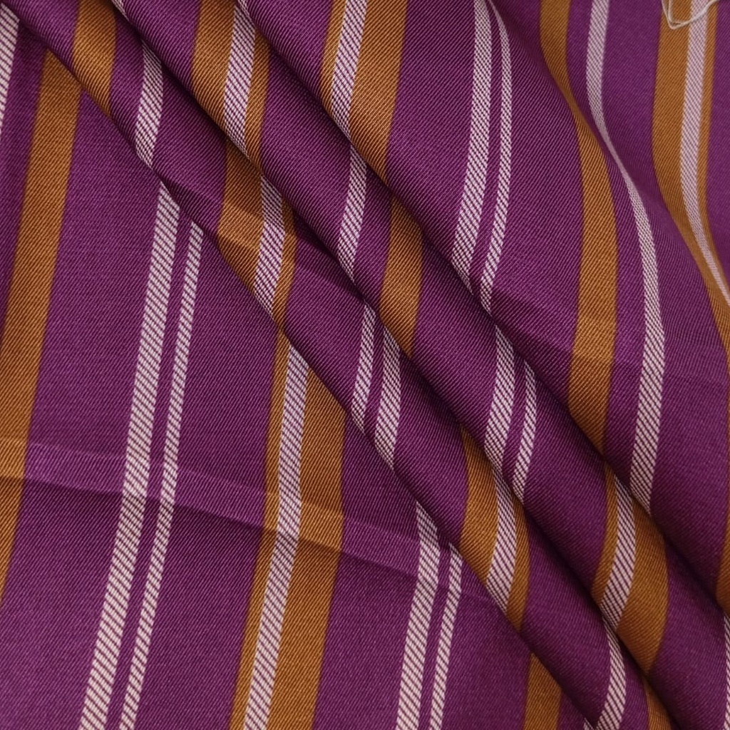 Multicolor Stripes Print On Twill Satin (SS24) TSPS09