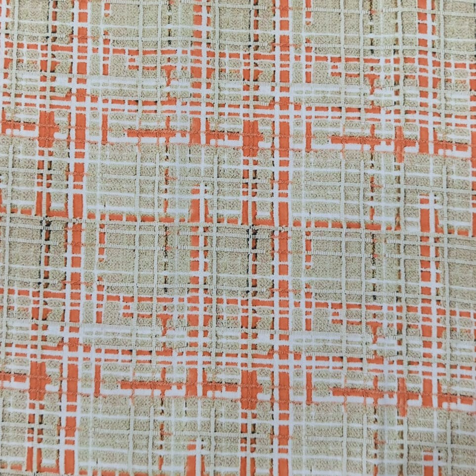Green Check Print On Twill Satin (PA01C#1) TSPS51