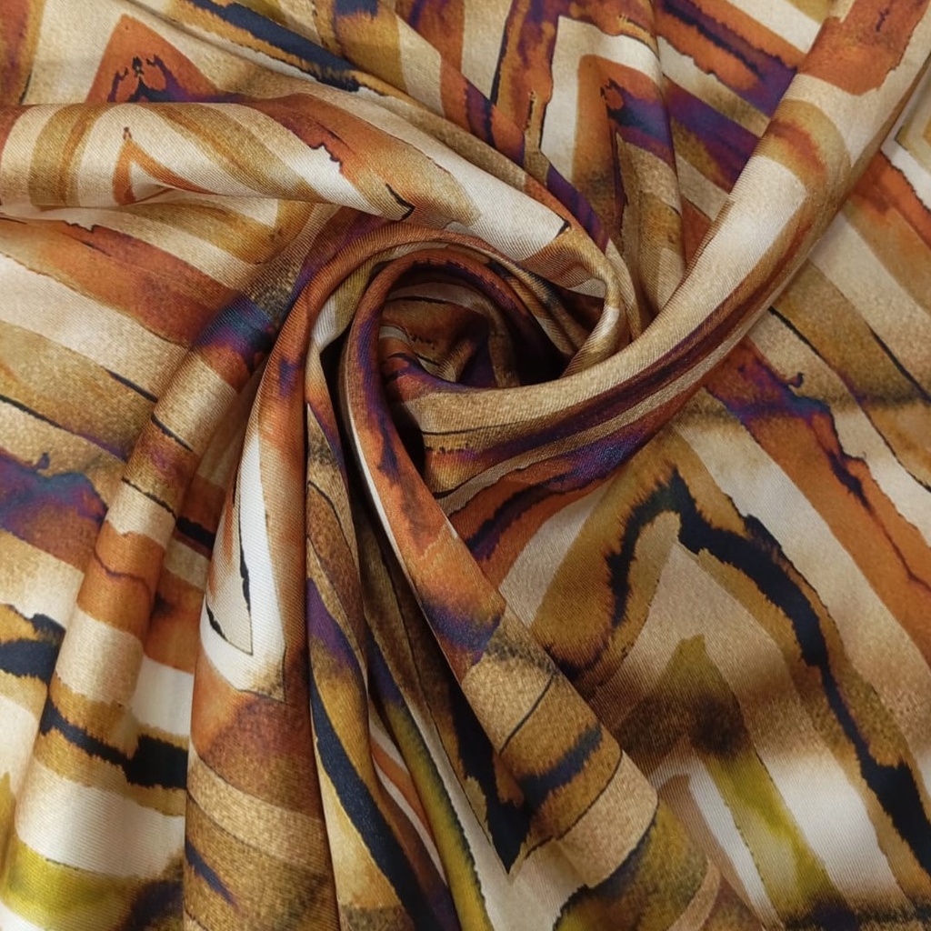 Chevron Print On Twill Satin (D#71C#4) TSPS57