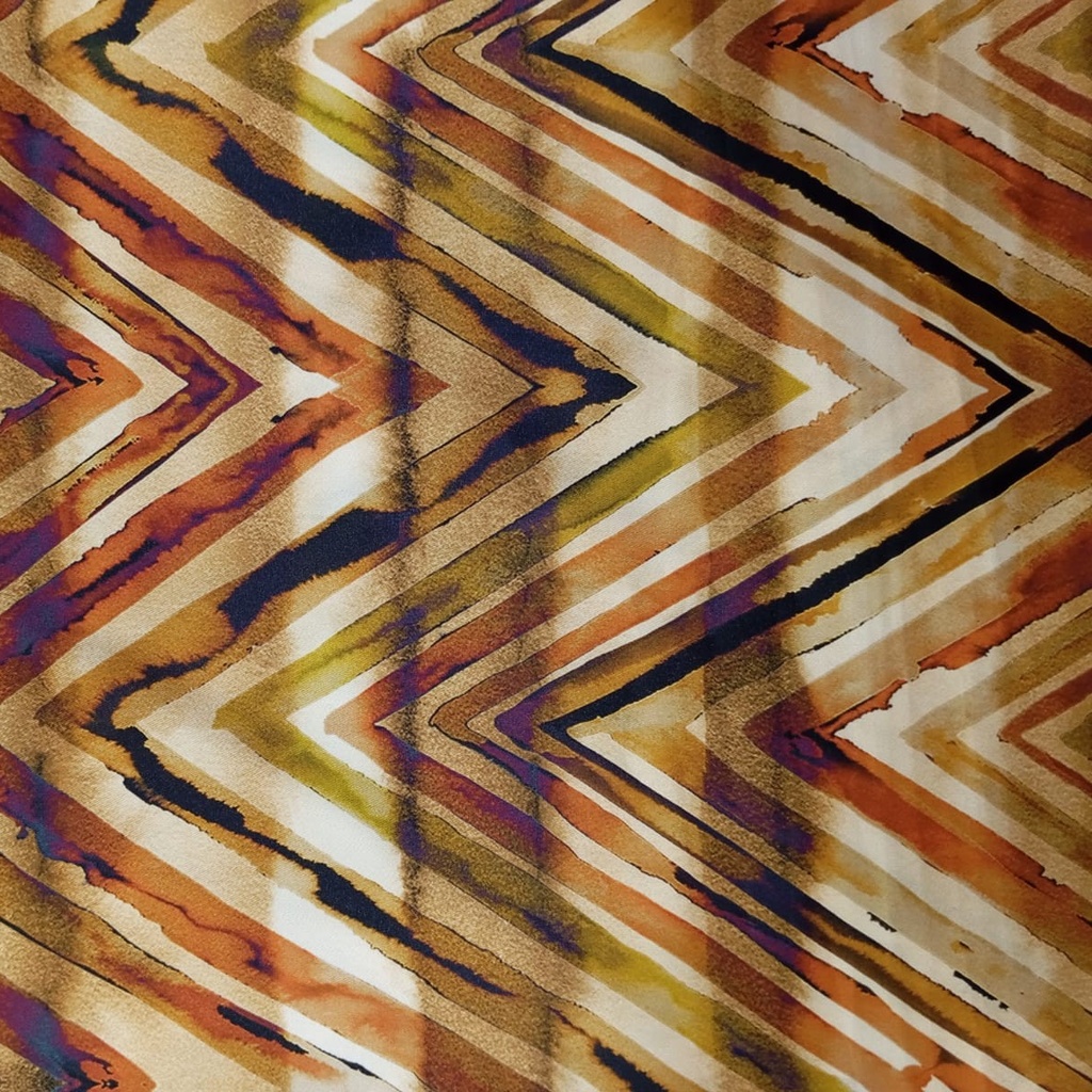 Chevron Print On Twill Satin (D#71C#4) TSPS57