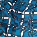 Blue Check Print On Twill Satin (SS24) TSPS04