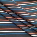Black And Orange Stripes Print On Twill Satin (SS24) TSPS14