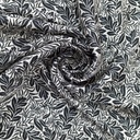 Black And White Tropical Vibes Print On Twill Satin (SS24) TSPS18