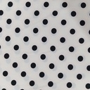 Polka Dot Print On Papaya Twill Fabric