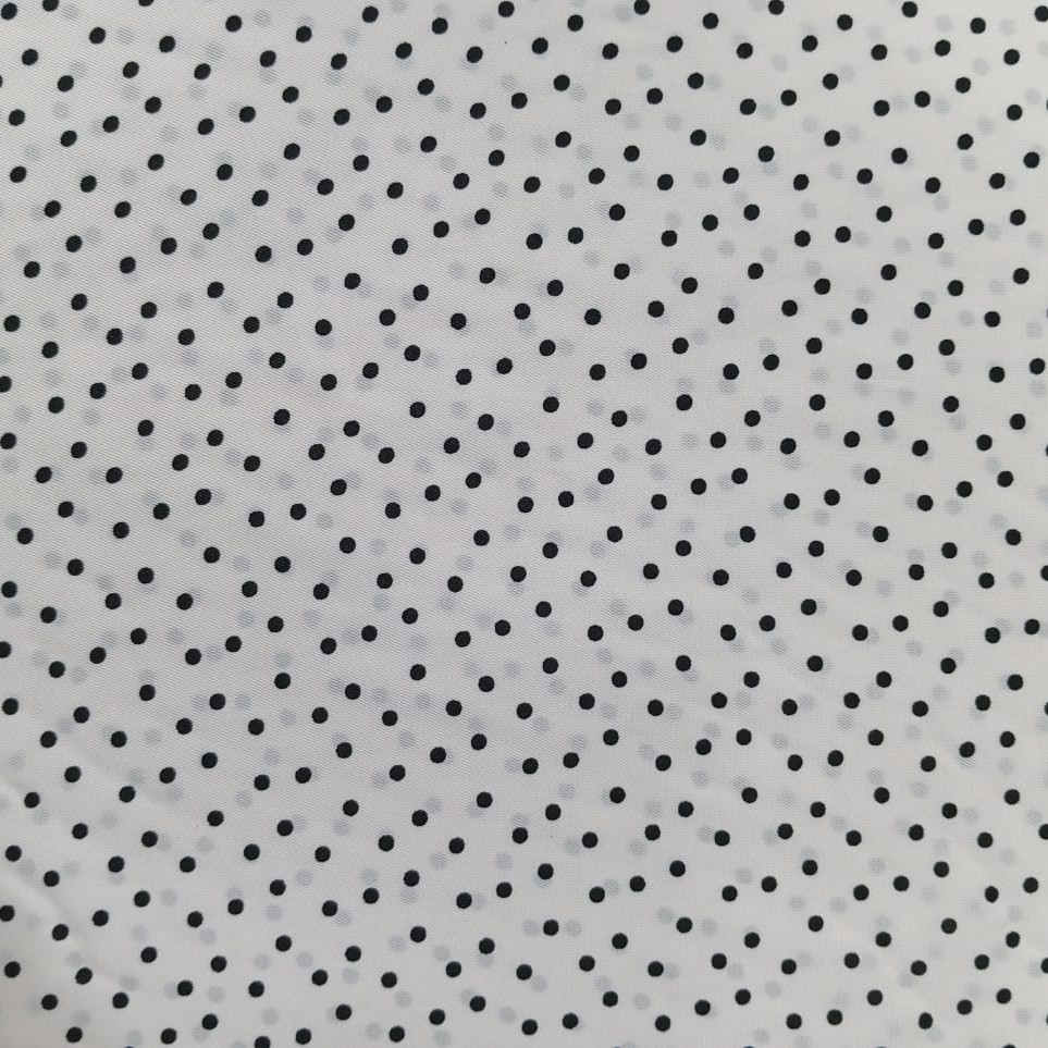 Classic (Black) Polka Dots Print On Twill Satin (SS24) TSPS20