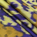 Blue & Yellow Leopard Print On Twill Satin (D#89C#2) TSPS29
