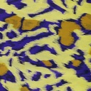 Blue & Yellow Leopard Print On Twill Satin (D#89C#2) TSPS29