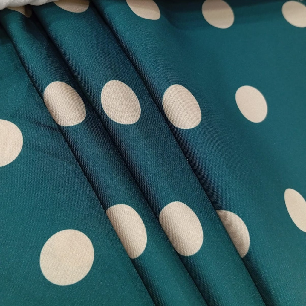 Polka Dot Print On Poly Satin (SS25) FFFS27