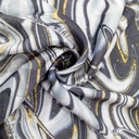 Black & White Marble Print On Korean Satin SS22A-KSPA08
