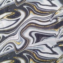 Black & White Marble Print On Korean Satin SS22A-KSPA08