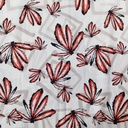 Red Bee Print On Korean Satin SS22N KSPB90