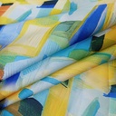 Geometrical Artwork Print On Korean Satin SS22L KSPL07