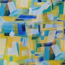 Geometrical Artwork Print On Korean Satin SS22L KSPL07
