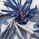 Black Flower Print On Korean Satin SS22L KSPL23