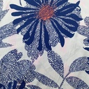 Black Flower Print On Korean Satin SS22L KSPL23