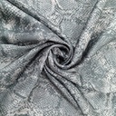 Black Snake Skin Print On Korean Satin SS22L KSPL50