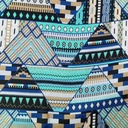 Green Triangle Print On Korean Satin S23 KSPS56