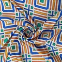 Brown Box Print On Korean Satin SS22N KSPB07
