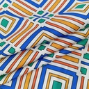 Brown Box Print On Korean Satin SS22N KSPB07