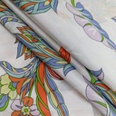 Pot Floral Print On Korean Satin SS22N KSPB88