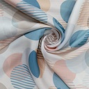 Big Colour Spots Print On Korean Satin SS22L KSPL30