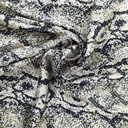 Black & Yellow Snake Print On Korean Satin S24 KSPS123