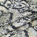 Black & Yellow Snake Print On Korean Satin S24 KSPS123