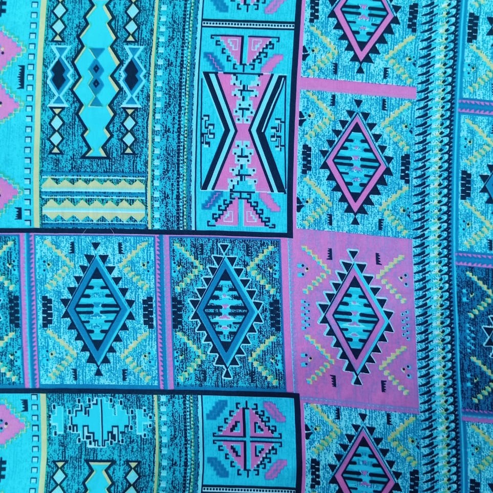 Bohemian Pink Print On Korean Satin S23 KSPS28