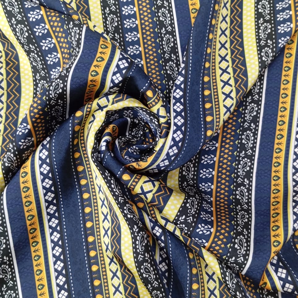 Bohemian Print On Korean Satin S23 KSPS29