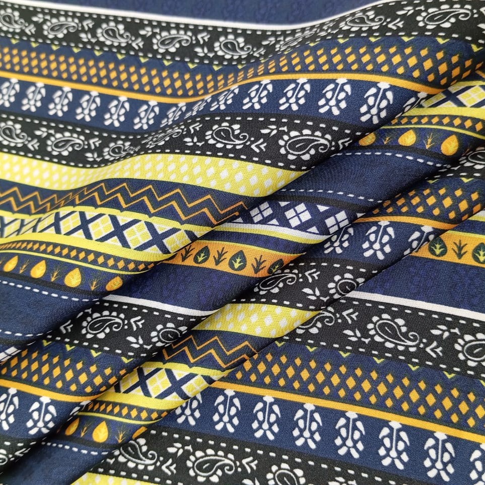 Bohemian Print On Korean Satin S23 KSPS29