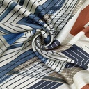 Black & White Zik Zak Print On Korean Satin SS22L KSPL16