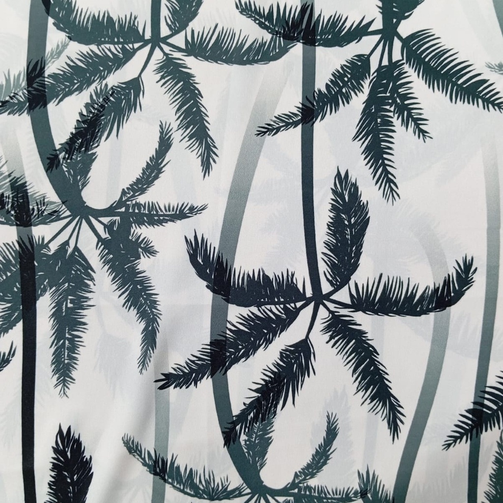 Palm Tree Print On Korean Satin SS22L-KSPL41