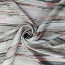 Wave Artwork Print On Korean Satin SS22N KSPB96