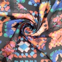 Disco Look Print On Korean Satin SS22A KSPA74