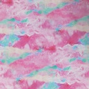 Pink Tie Die Print On Korean Satin Fabric SS22A KSPA02