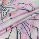Sea Flower Print On Korean Satin SS22A-KSPA59