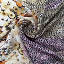 White Base Garden Print On Habutai Satin S24 HSPS74