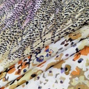 White Base Garden Print On Habutai Satin S24 HSPS74