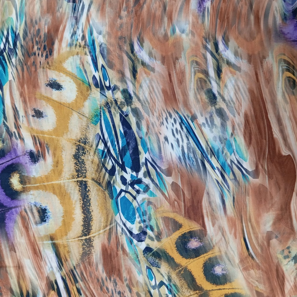Peacock Fur Art Print On Korean Satin S23-KSPS85
