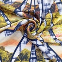 Mirror Garden Print On Habutai Satin S24 HSPS49