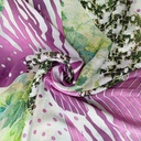 Purple Marble Print On Habutai Satin S24 HSPS13