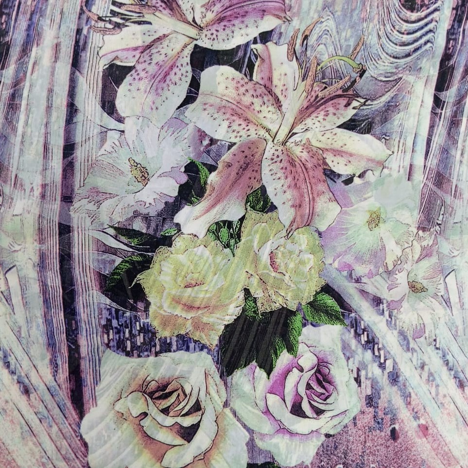 Rose & Lilly Print On Habutai Satin S24 HSPS30