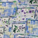 Window Flower Print On Habutai Satin S24 HSPS23
