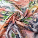 Abstract Far Print On Korean Satin S23-KSPS05