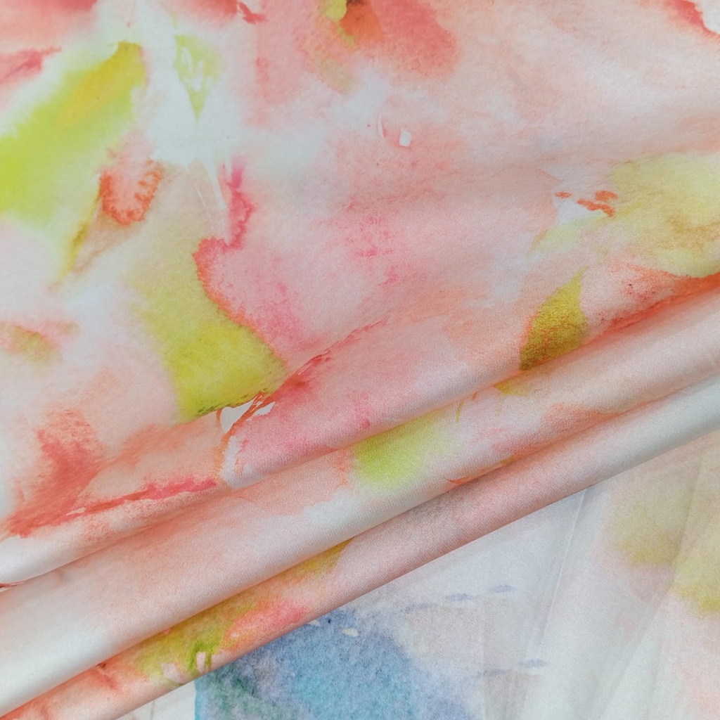 Bella Tie Dye Print On Korean Satin SS22A KSPA03