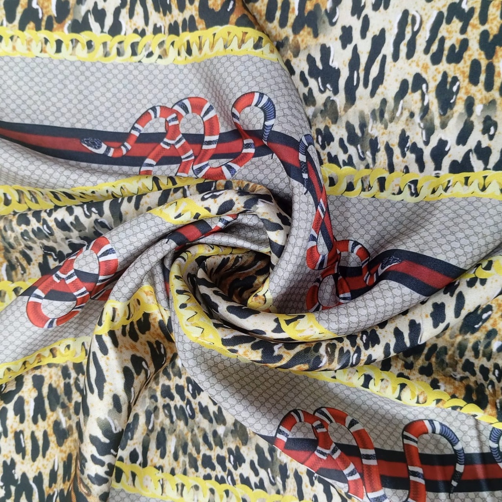 Red Mamba  Print On Korean Satin SS22N KSPB92
